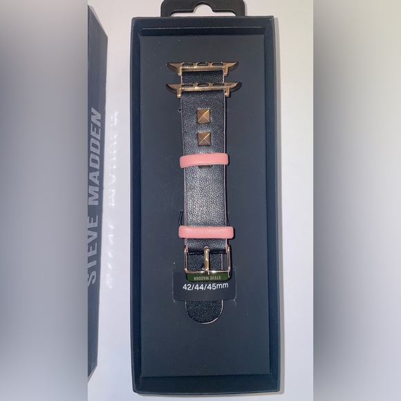 NWT STEVE MAIDEN WATCHBAND PINK/BLACK - Picture 2 of 3